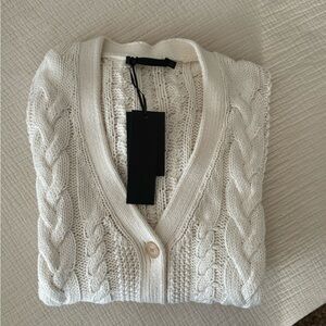 Jenni Kayne Cable Cardigan Ivory S *NWT*